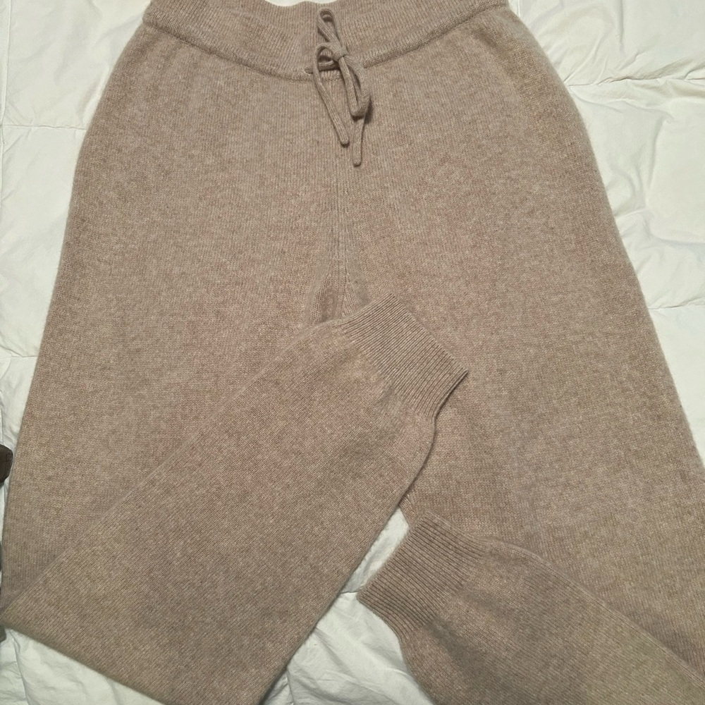 The Group Babaton Aritzia Soft Cream Cashmere Joggers